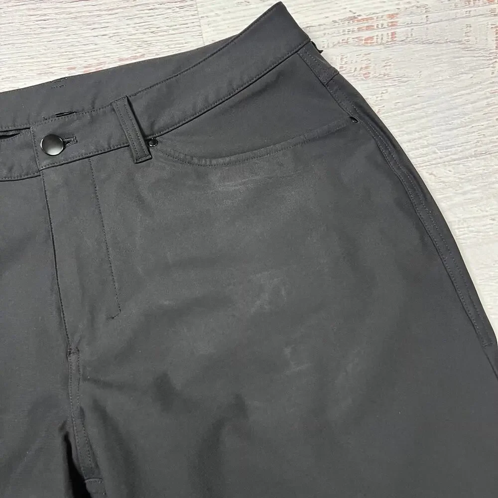 Lululemon ABC Relaxed Fit Warpstreme Pants Mens 34x32 Black 5 Pocket Chino